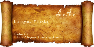 Linges Alida névjegykártya