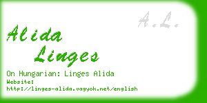 alida linges business card